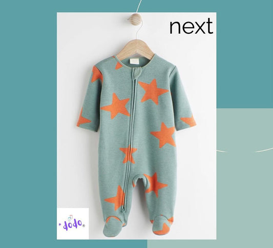 Teal Blue Fleece lined Sleepsuit