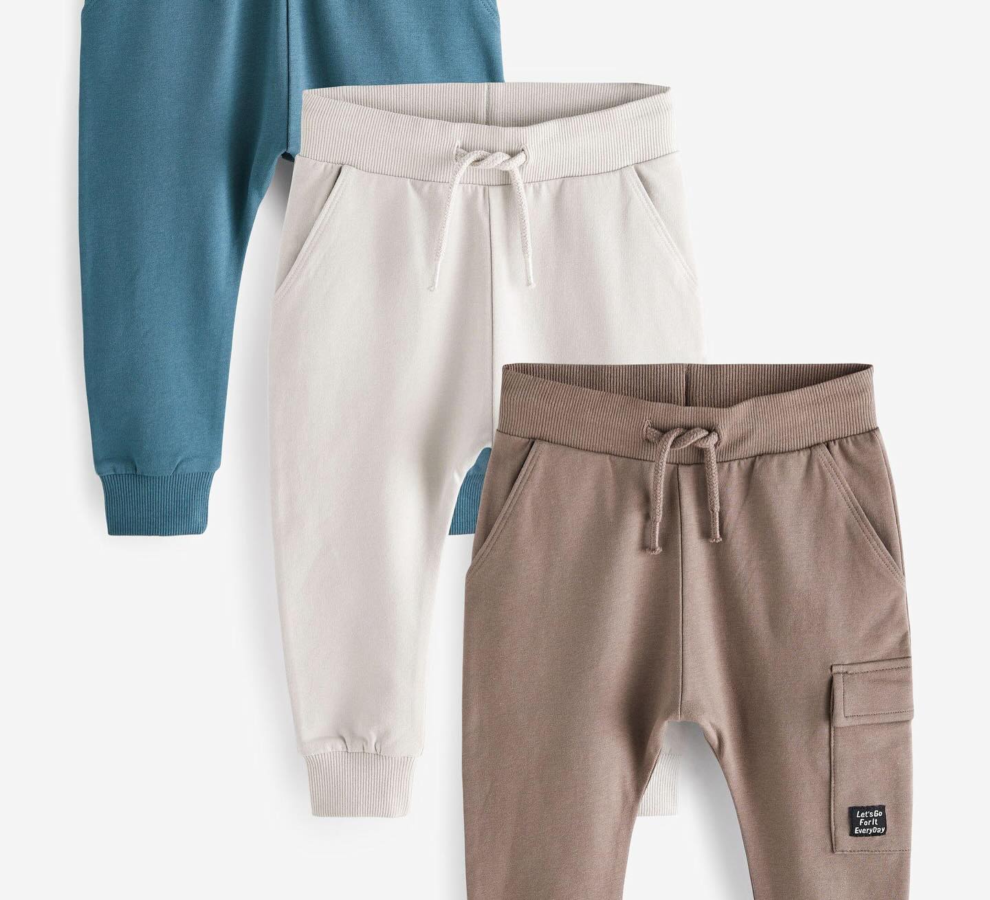 Mink/ Grey/Blue Joggers 3 Pack