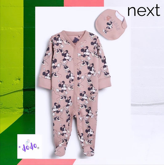 Minnie Sleepsuit & Bib Set