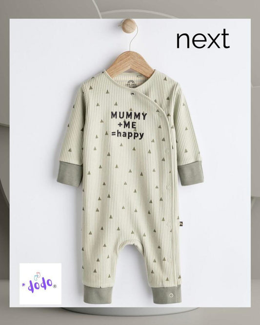 Khaki Green Mummy & Me Appliqué Sleepsuit