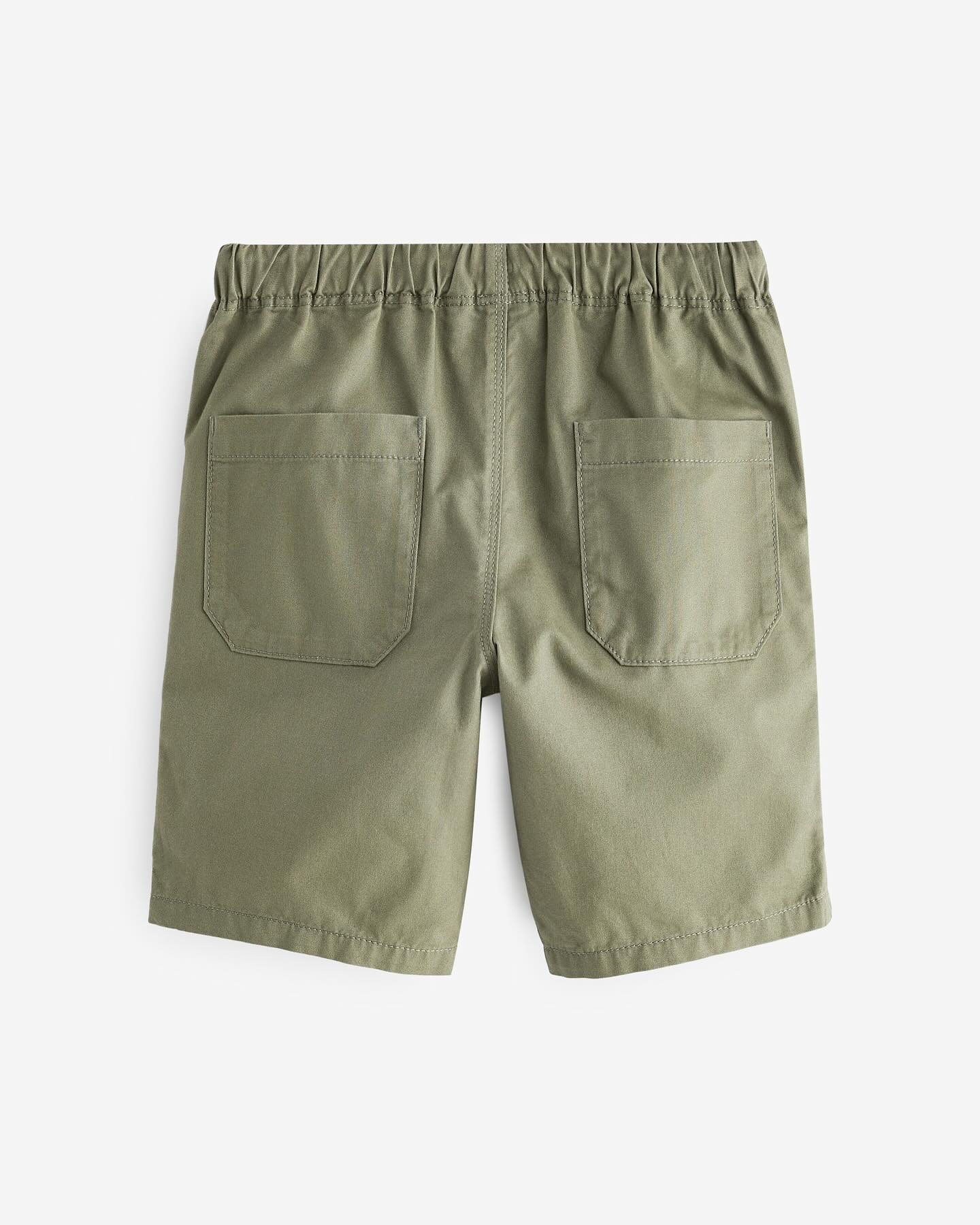 Khaki Green/Tan Brown Pull on Shorts 3 Pack