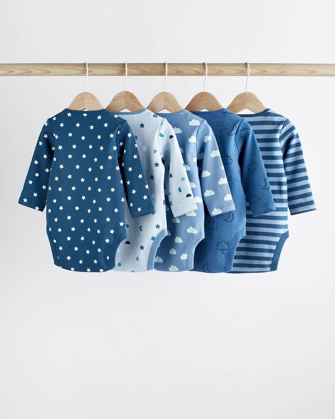 Blue Characters Full Sleeves Bodysuit 5 Pack Set