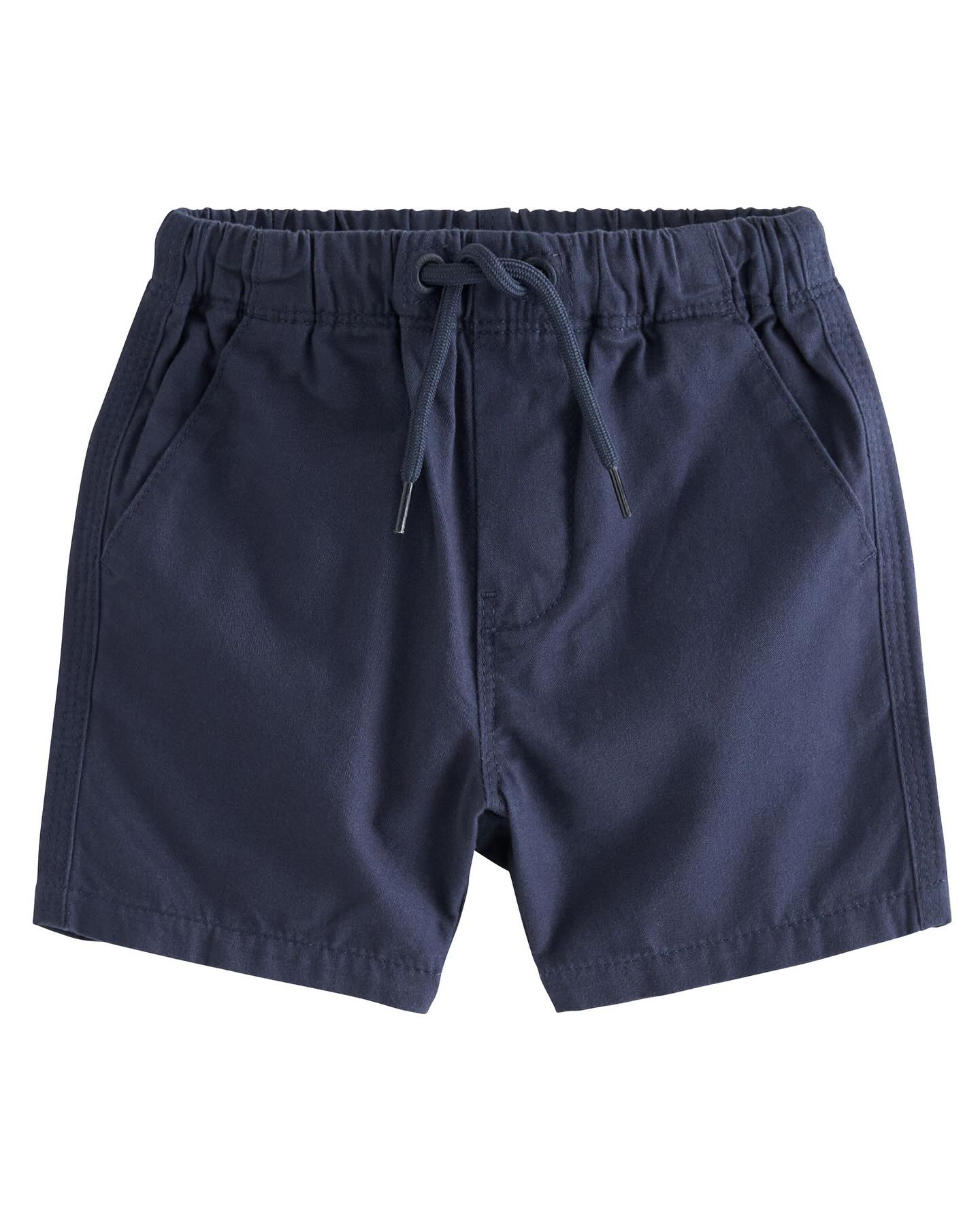 Navy Blue/Stone Cream Pull on Shorts 2 Pack