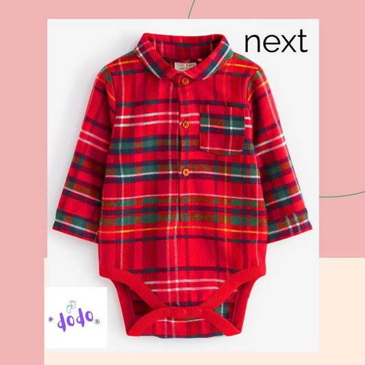 Red Check Polo Bodysuit