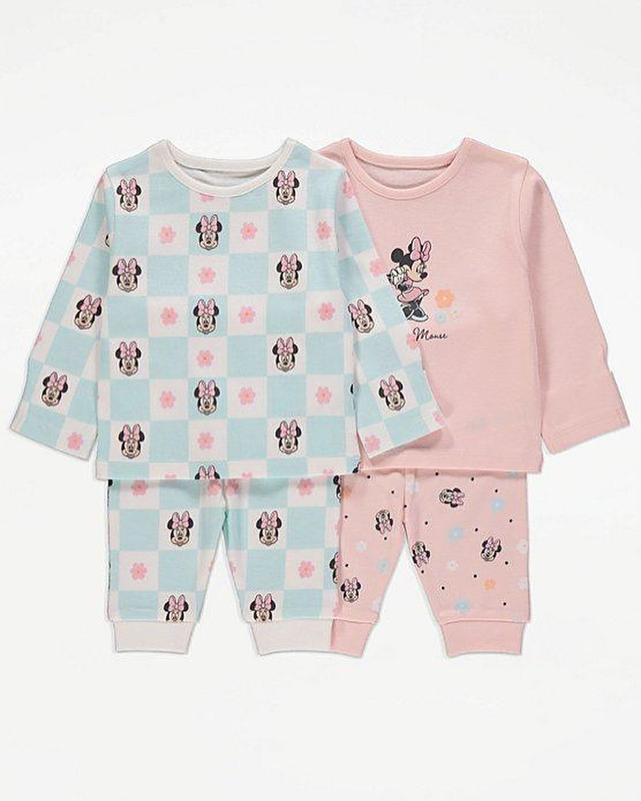 Disney Minnie Mouse Print Pyjamas 2 Pack