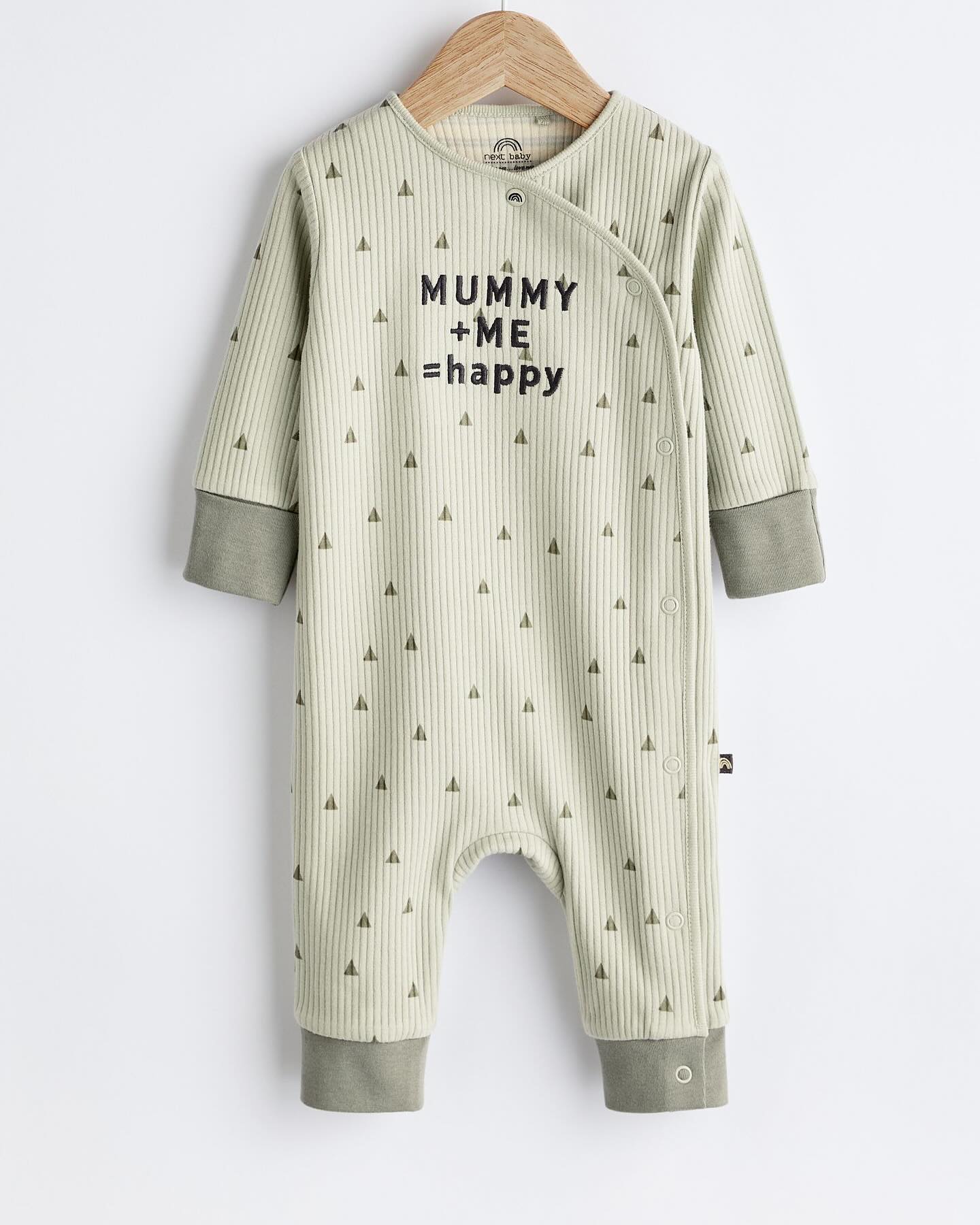 Khaki Green Mummy & Me Appliqué Sleepsuit