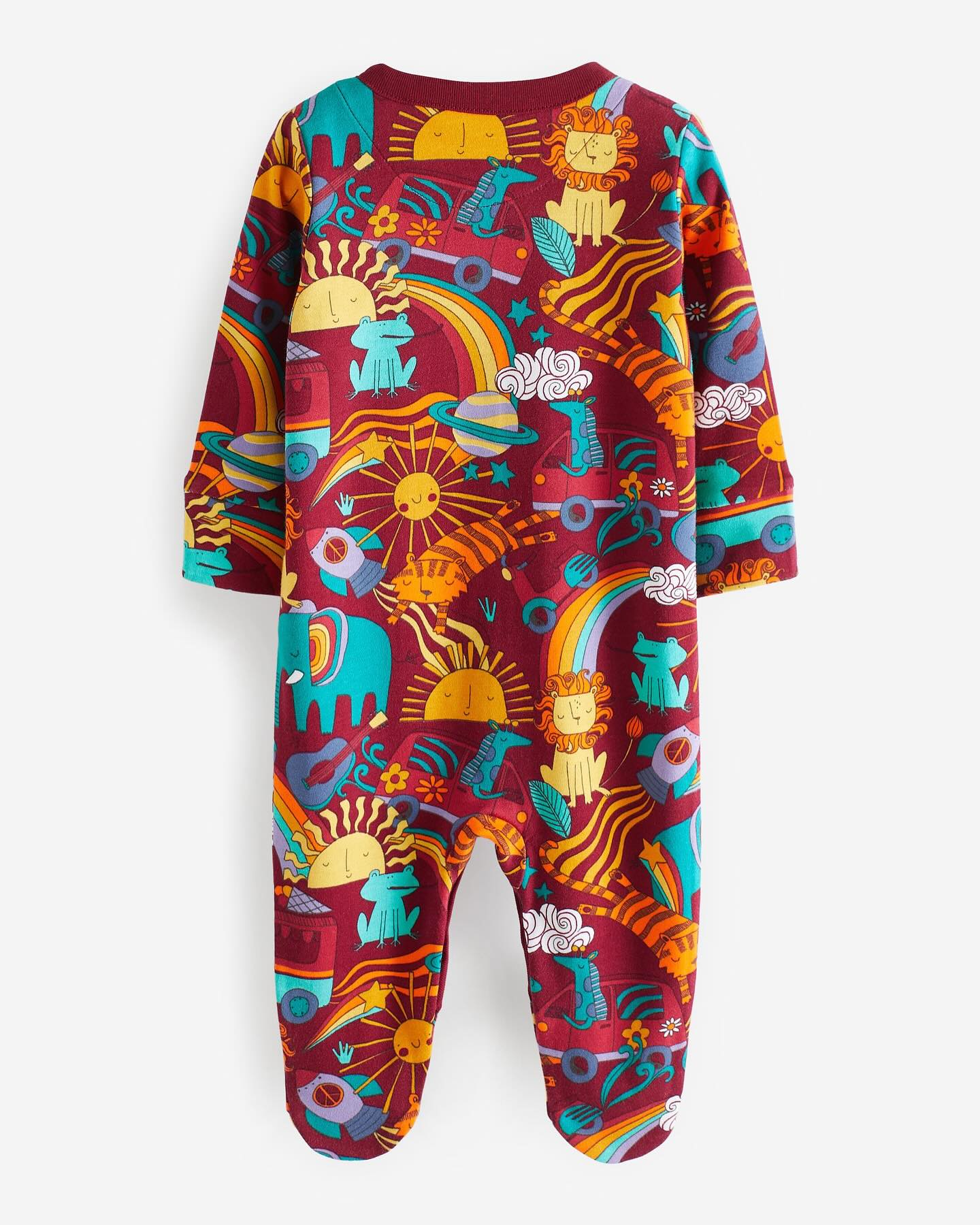 Multi Animal/Stripe Sleepsuit 3 Pack Set