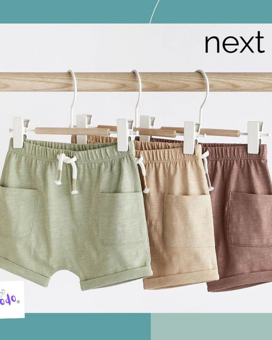 Stone Natural/ Sage Green Shorts 3 Pack