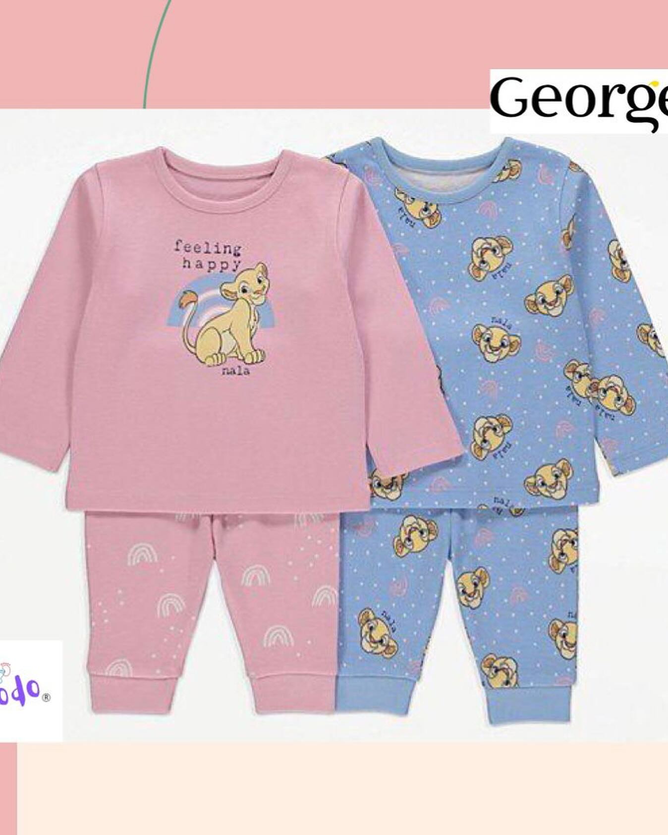 Disney Lion King Print Pyjamas 2 Pack