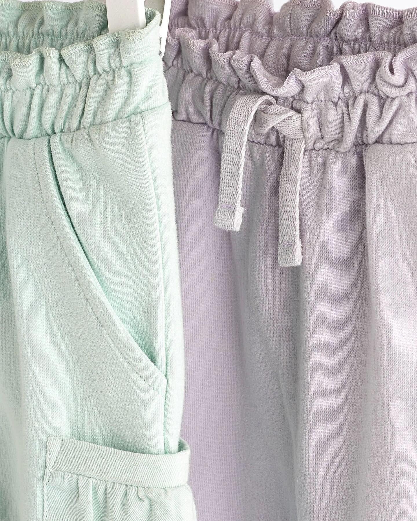 Lilac Purple/ Mint Green Cargo Joggers 2 Pack Set