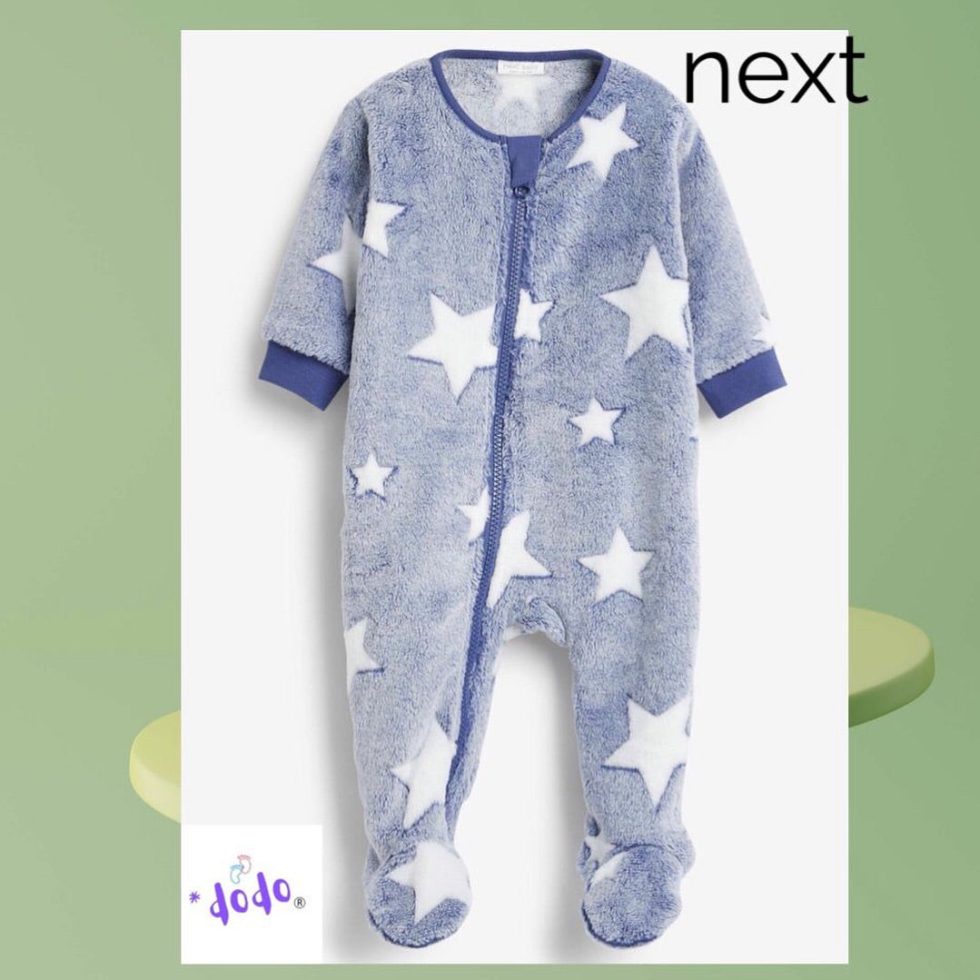 Blue Star Fleece Sleepsuit-WEB feet.