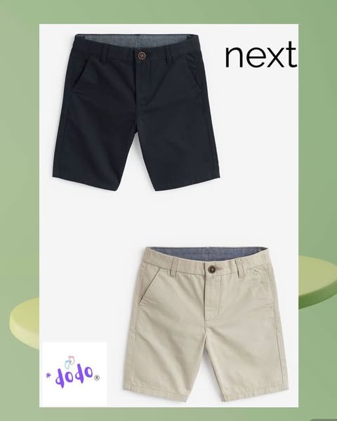 Navy/Stone Chinos Shorts 2 Pack