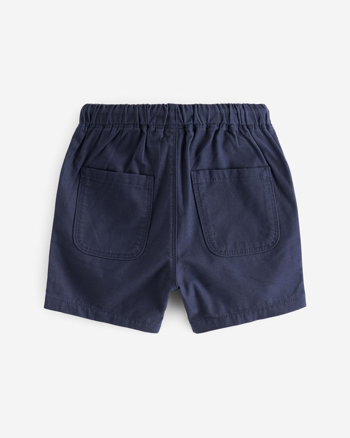 Navy Blue/Stone Cream Pull on Shorts 2 Pack