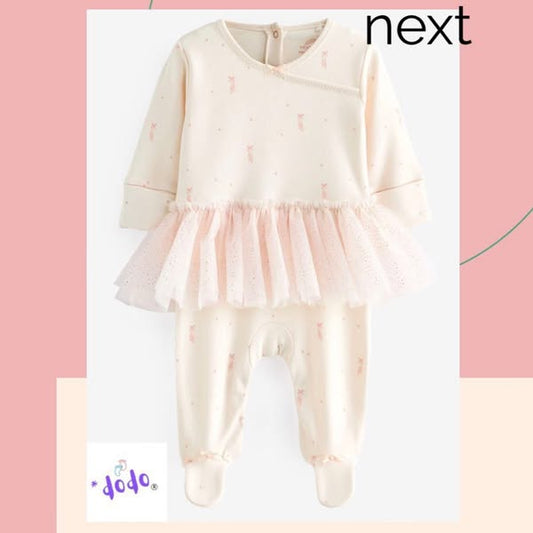 Pink Tutu Mesh Romper.