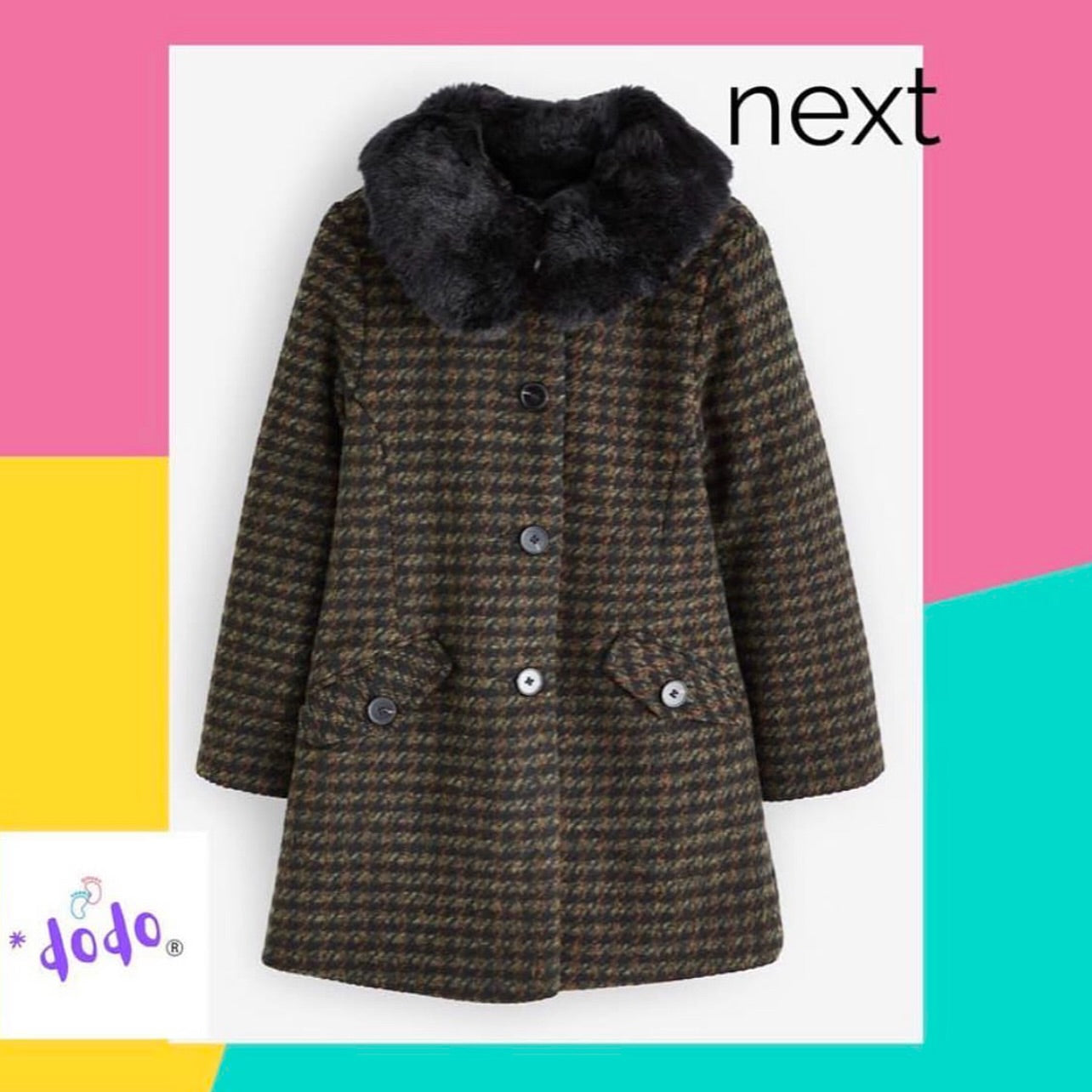 Faux Fur Collar Coat