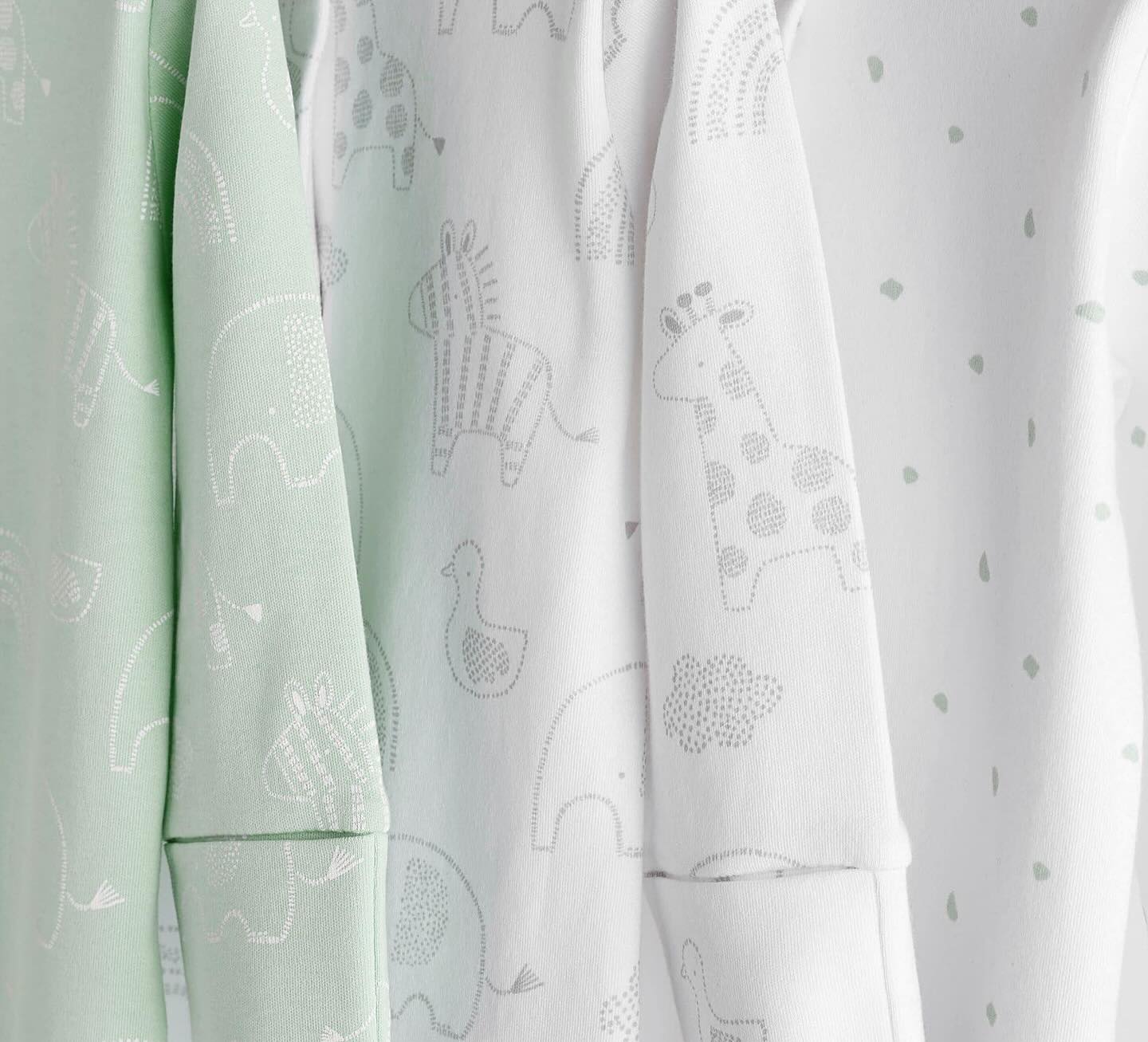 Mint Green Sleepsuit 3 Pack