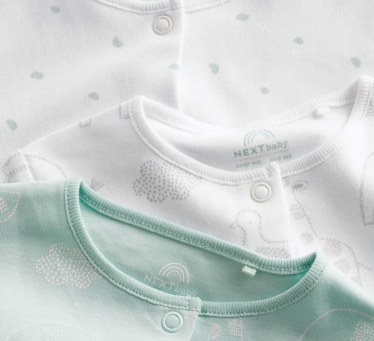 Mint Green Sleepsuit 3 Pack