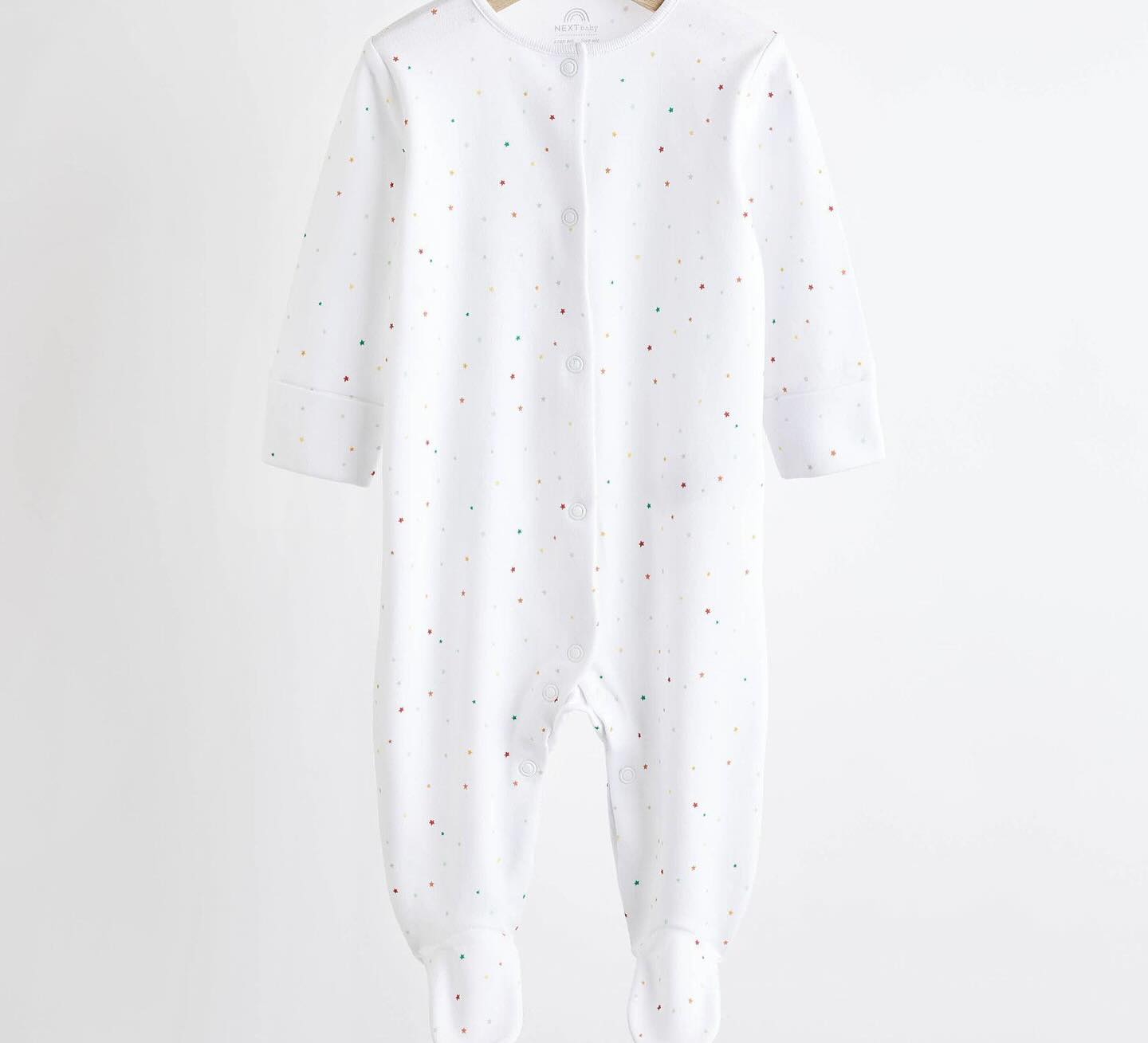 White Bright Sleepsuit 4 Pack.