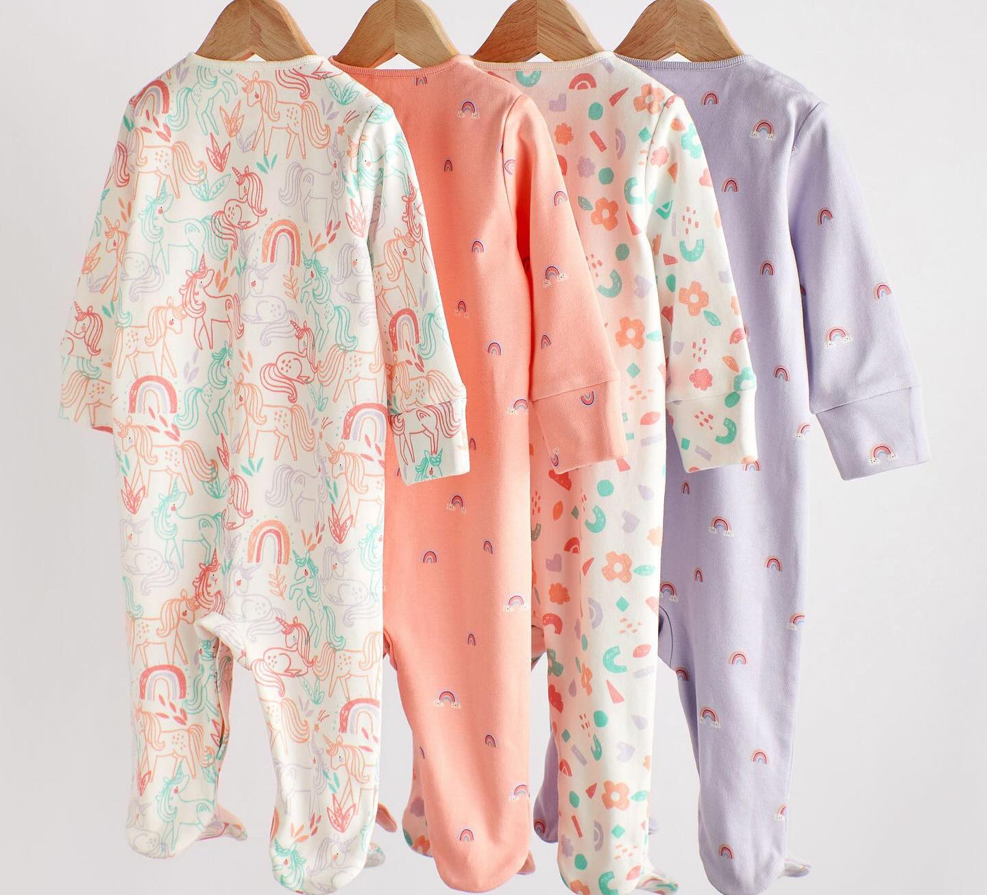 Unicorn Sleepsuit 4 Pack