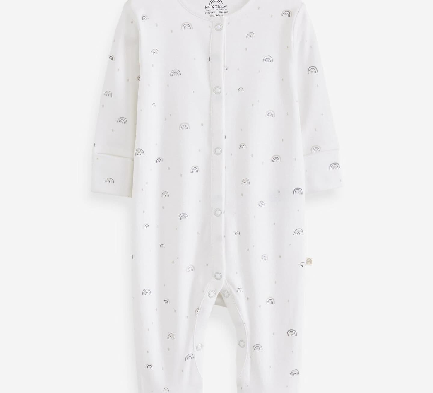 Monochrome Bear Appliqué Sleepsuit 3 Pack