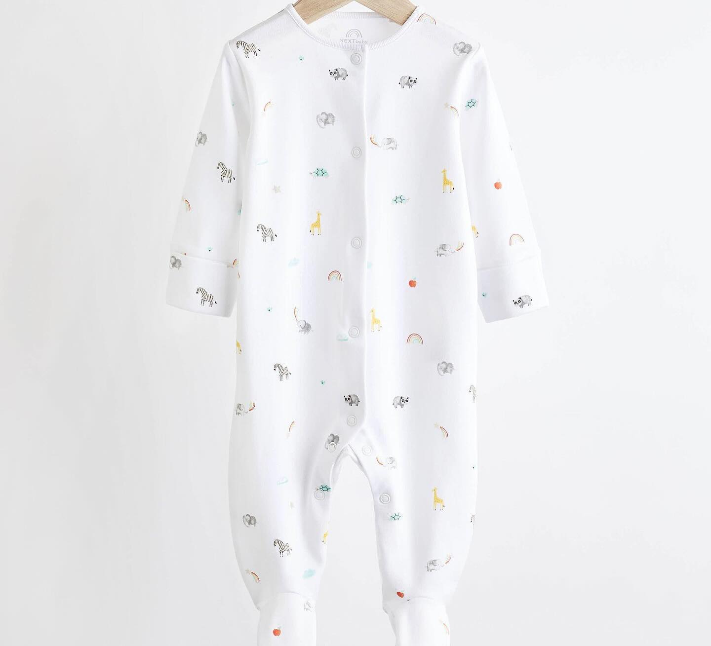 White Bright Sleepsuit 4 Pack.