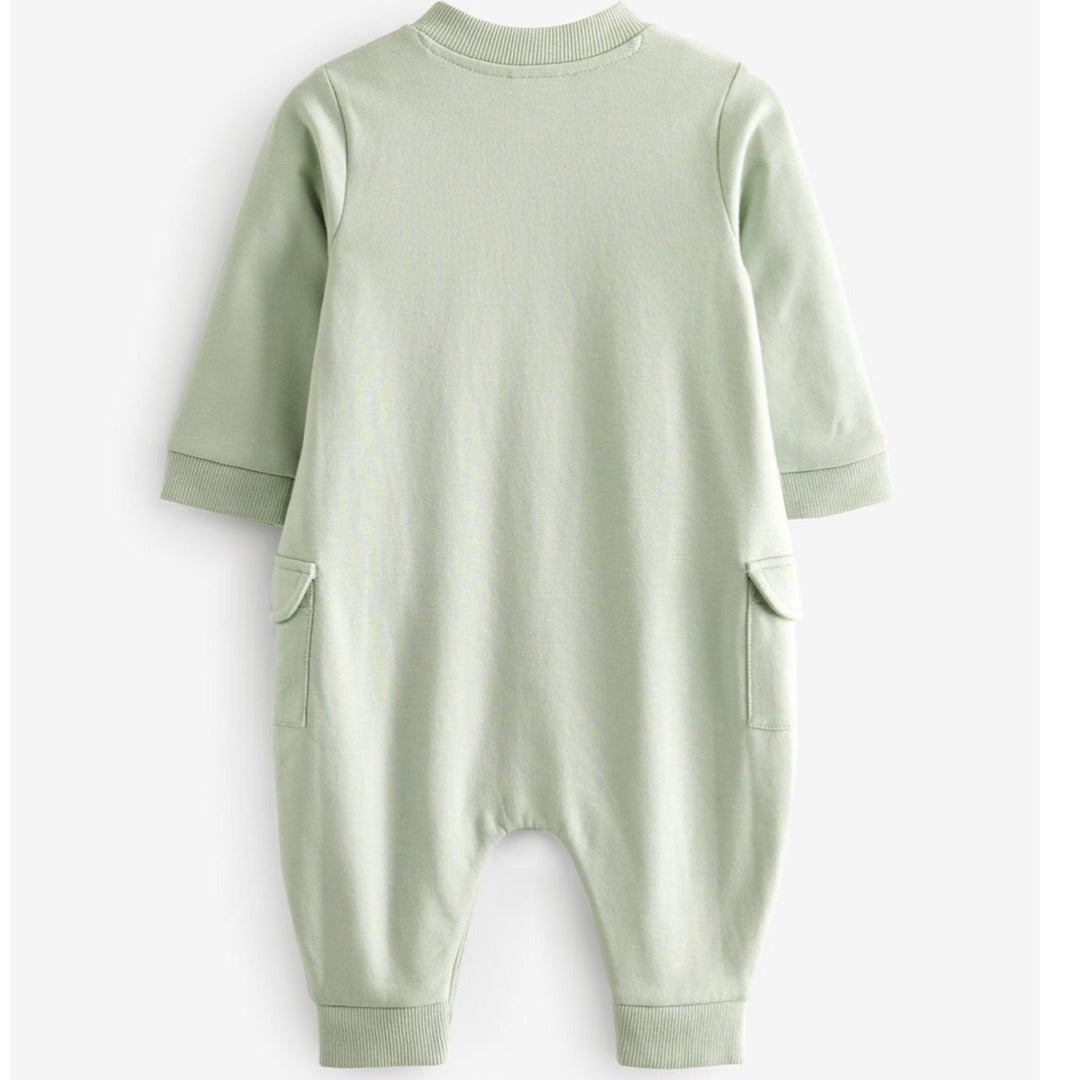 Mint Utility Sweat Jersey Fleece lined Romper