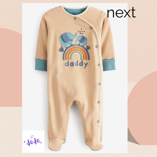 Daddy Neutral Appliqués Sleepsuit