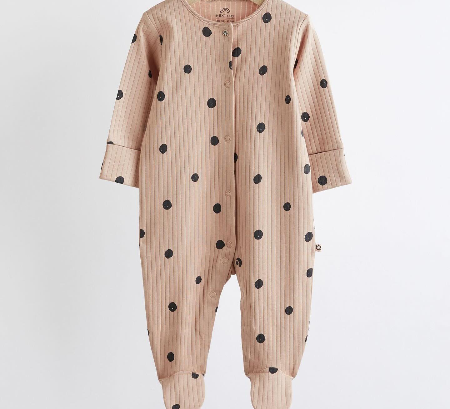 Floral Neutral/ Grey/ Black Printed Sleepsuit 3 Pack