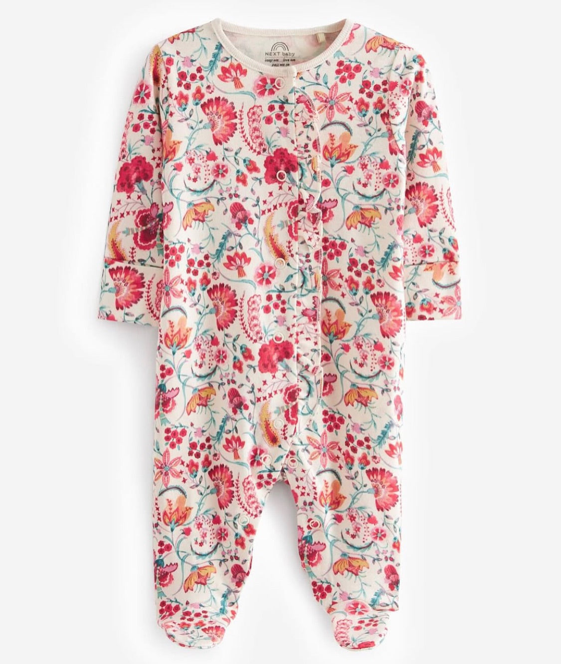 Red/White Frilled Sleep suit 2 Pack