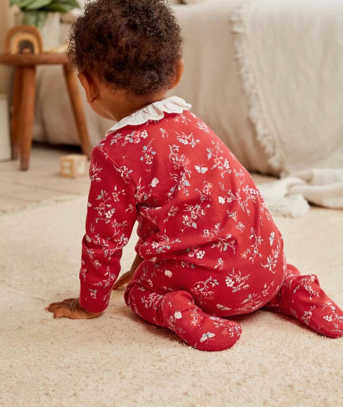 Red/White Frilled Sleep suit 2 Pack