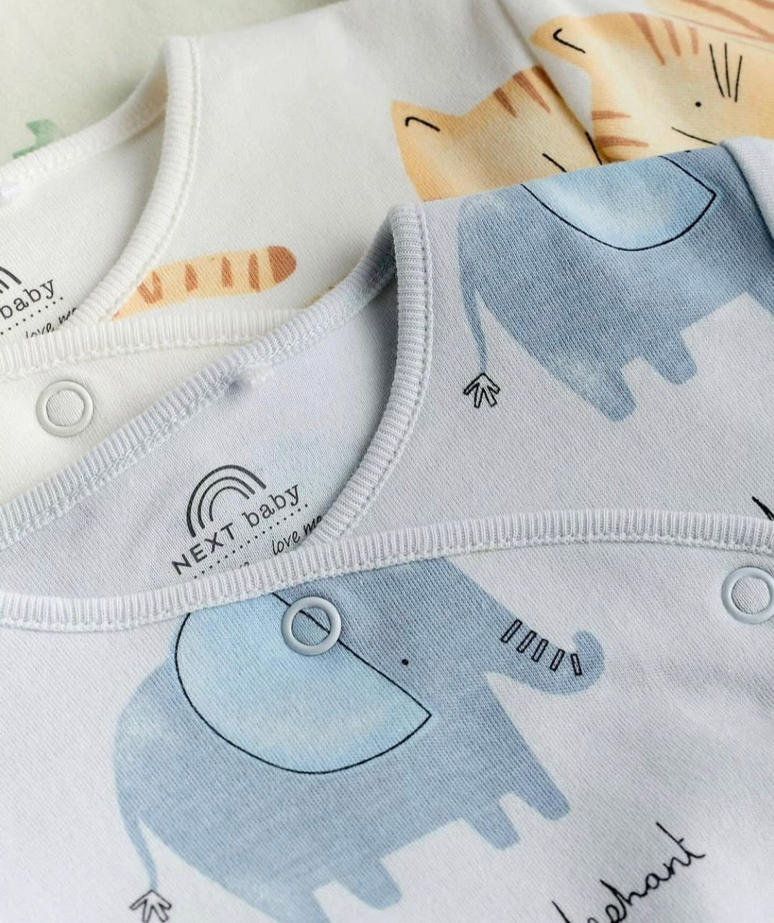 Animal Pastel Characters Sleepsuit 3 Pack Set