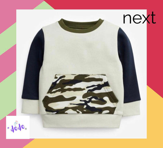 Camouflage Crew Block Sweatshirt