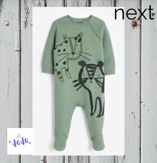 Mint Quilted Winter Sleepsuit