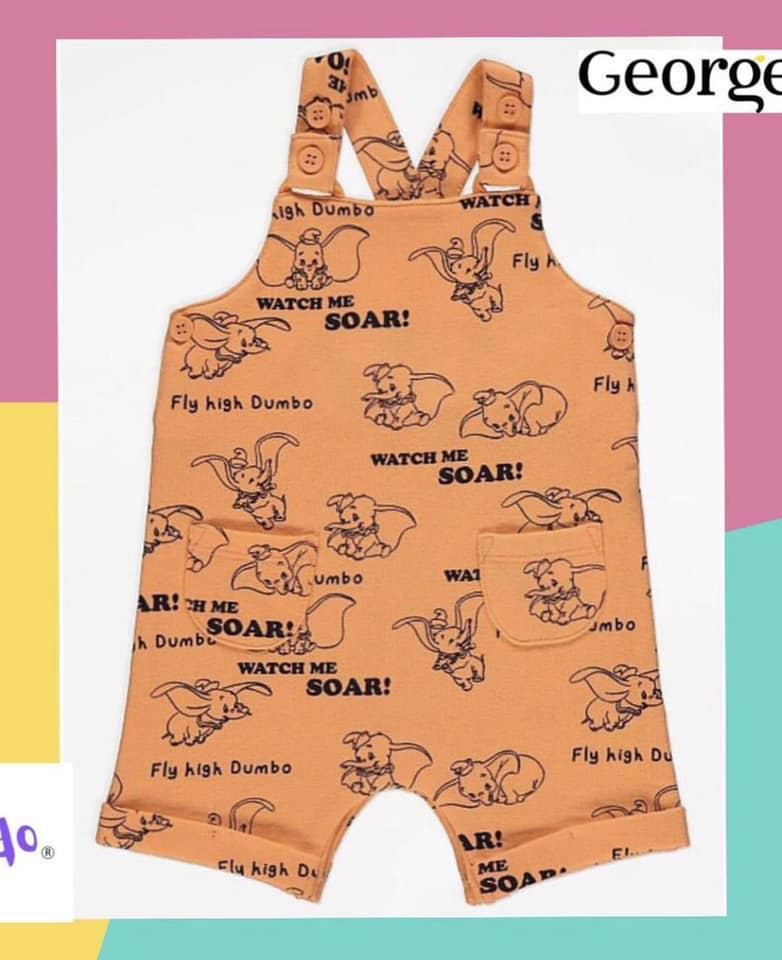 Dumbo Dungarees & Bodysuit Set