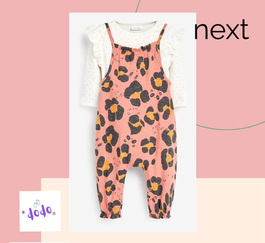 Multi Dungarees & Bodysuit Set
