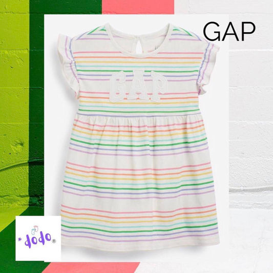 Baby Rainbow Stripe Jersey Frock Dress