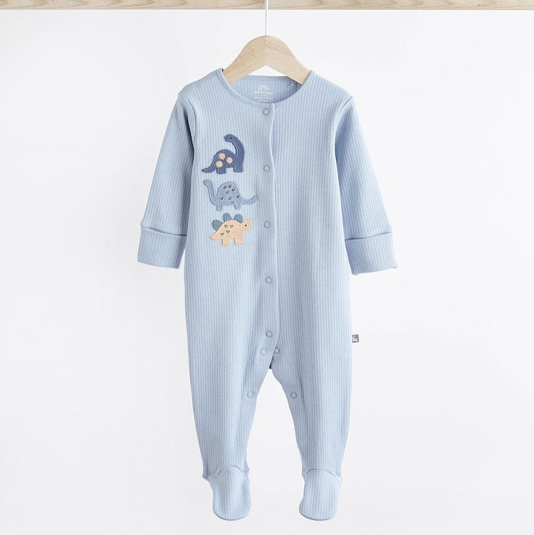 Blue Dino Sleepsuit 3 Pack