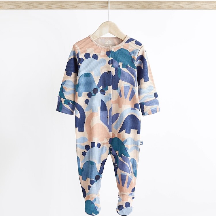 Blue Dino Sleepsuit 3 Pack