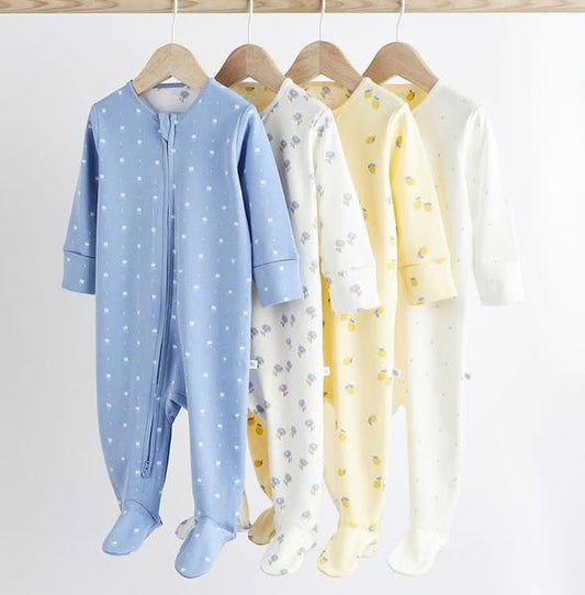 Floral Sleepsuit 4 Pack