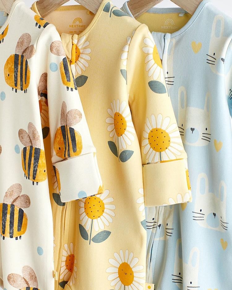 Bee Sleepsuit 3 Pack