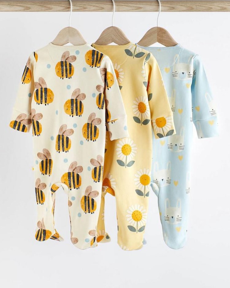 Bee Sleepsuit 3 Pack