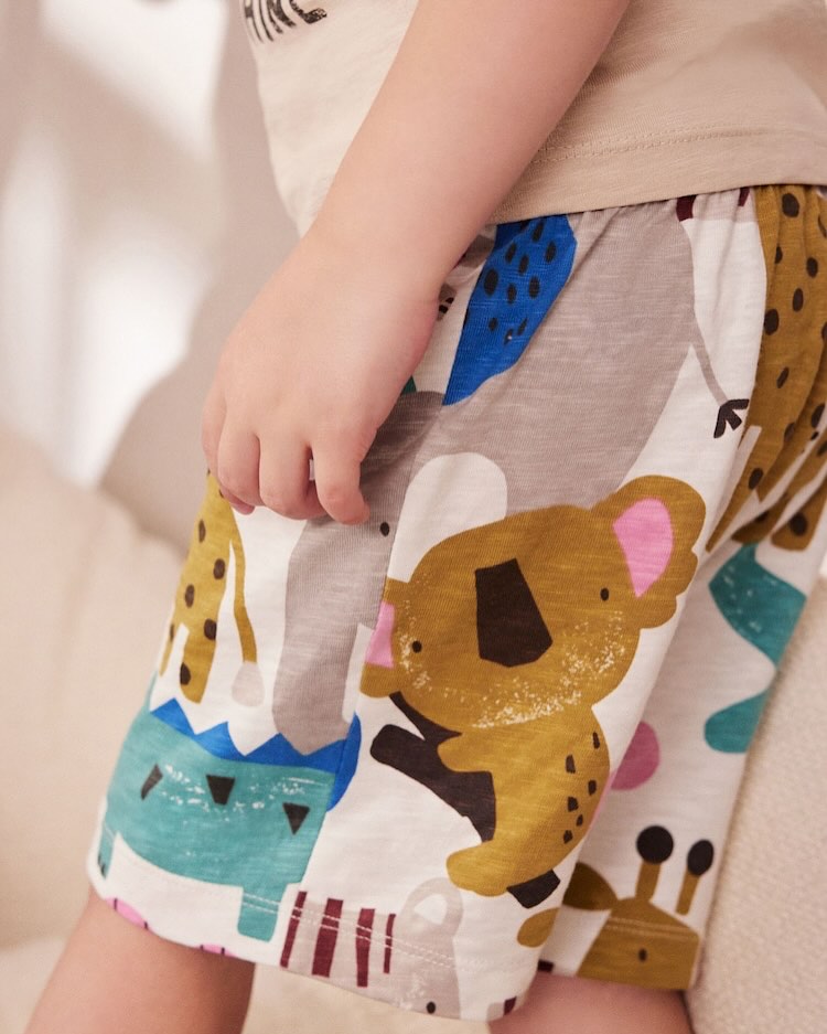 Animals Oversized Shirt & Shorts 3 Pack Set