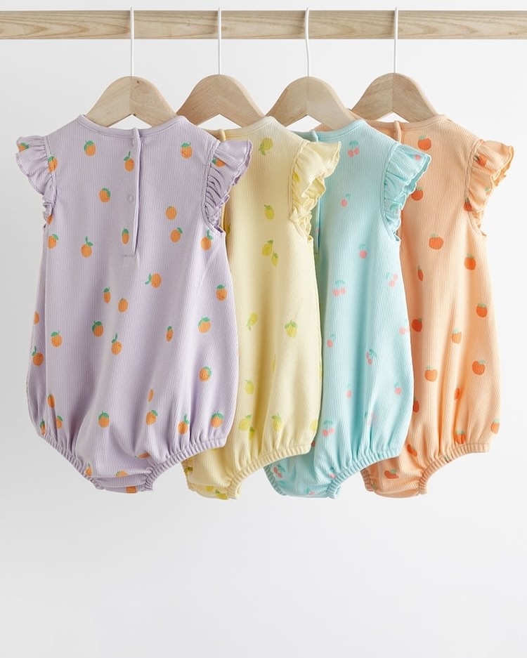 Multi Bloomer Rompers 4 Pack Set