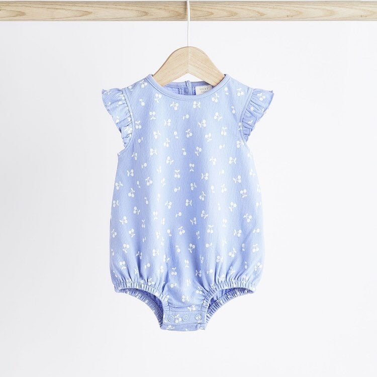 Blue Bloomer Rompers 4 Pack Set