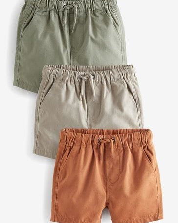 Rust Green Shorts 3 Pack Set