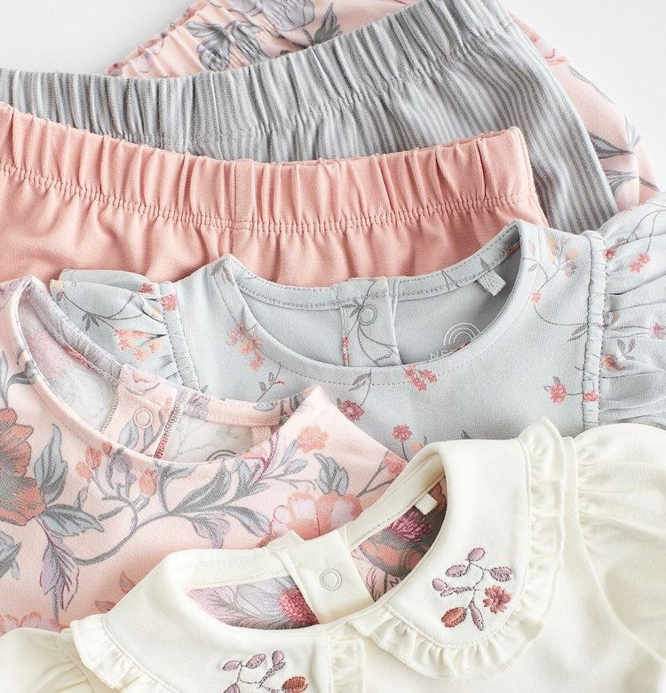 Floral Frilled Shirt & Shorts 3 Pack Set