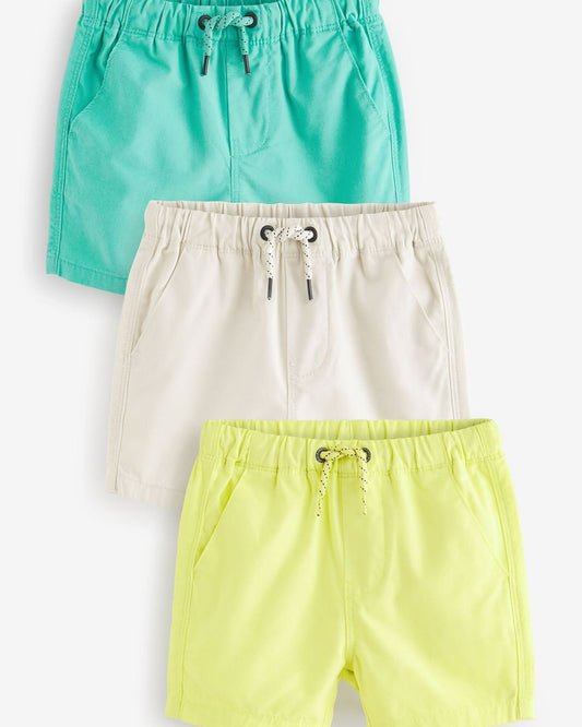 Turquoise /Aqua/Yellow Shorts 3 Pack Set