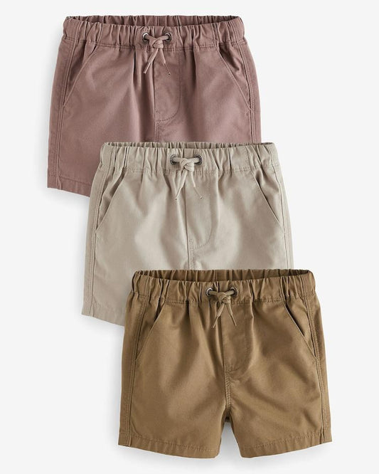 Tan Stone Shorts 3 Pack Set