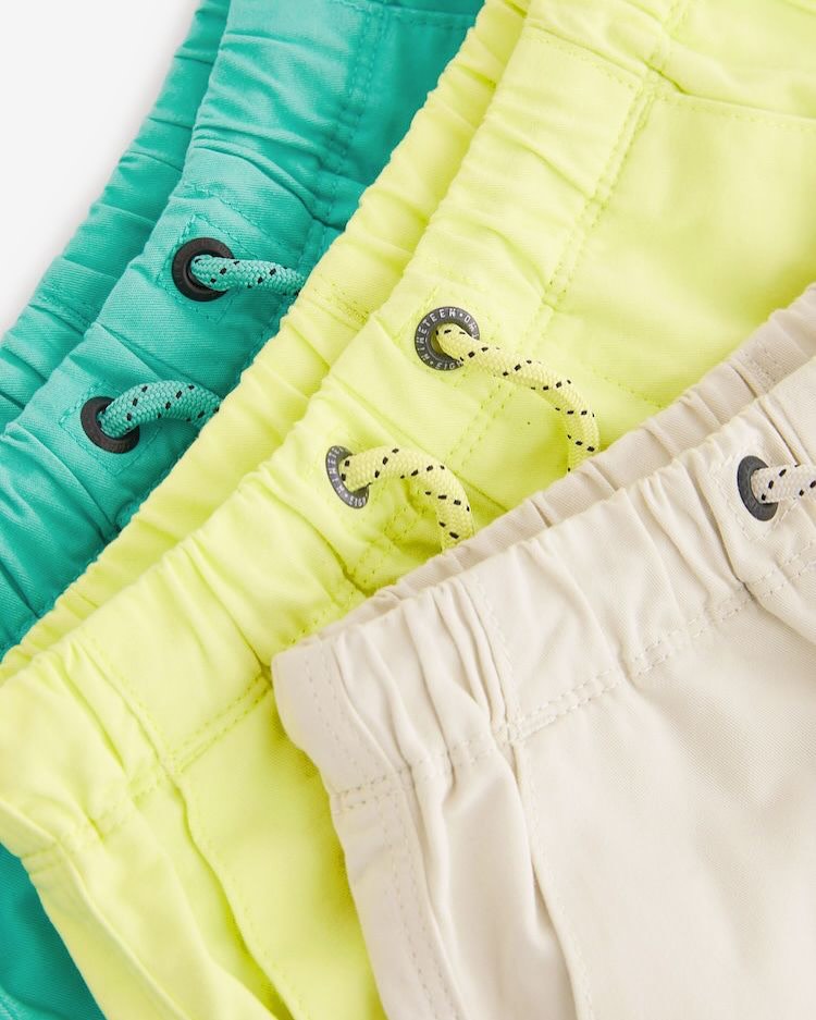 Turquoise /Aqua/Yellow Shorts 3 Pack Set