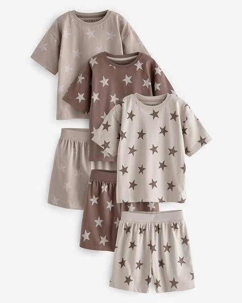 Stars Shirt & Shorts 3 Pack Set